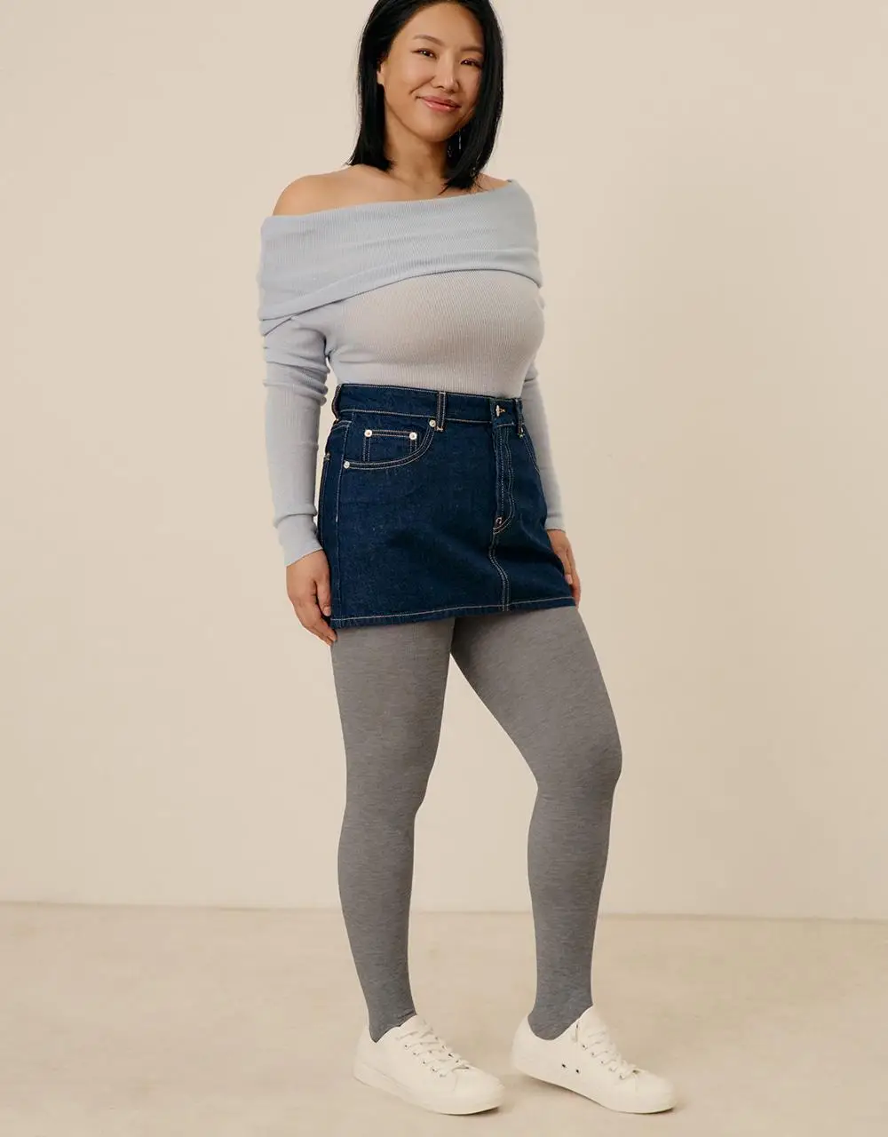 [류혜영 PICK] 마른파이브 넉넉 니트 모달면 스타킹 5colors (블랙/브라운/차콜/그레이/라이트그레이) 상세페이지 56